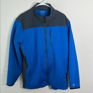 American Eagle Outfitters Performance Jacket Blue and Gray Weather-Resistant